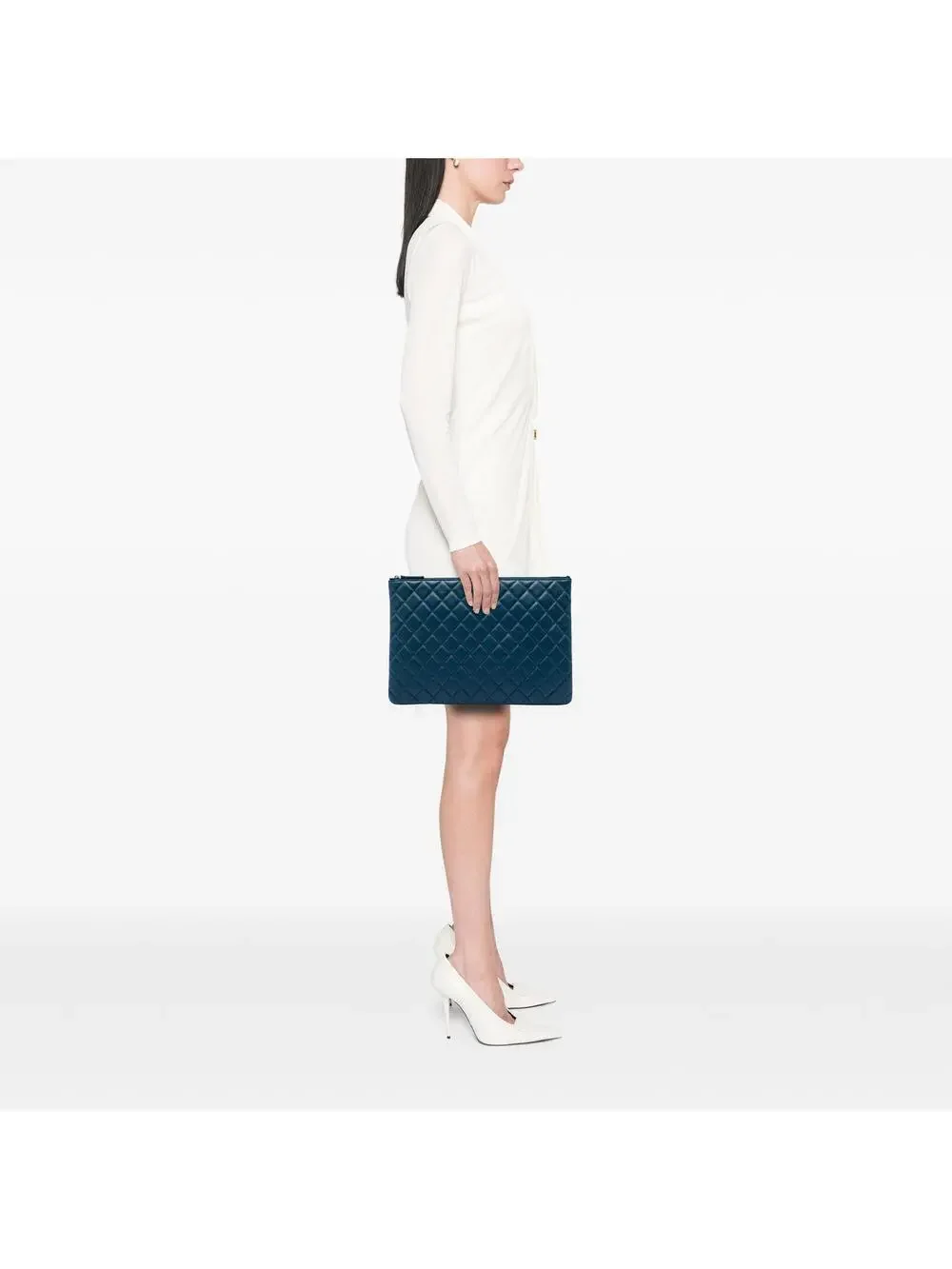 Chanel Large Quilted Lambskin O Case #327850C10B